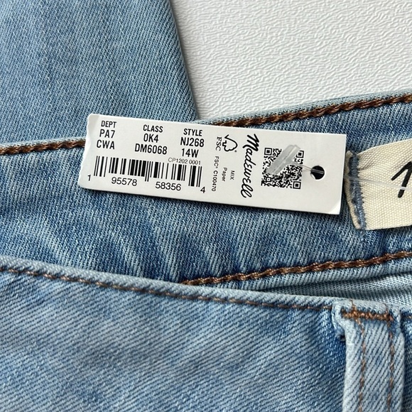 MadeWell jeans women Plus 10" High-Rise Skinny Crop in Charlemont Wash - Picture 8 of 10